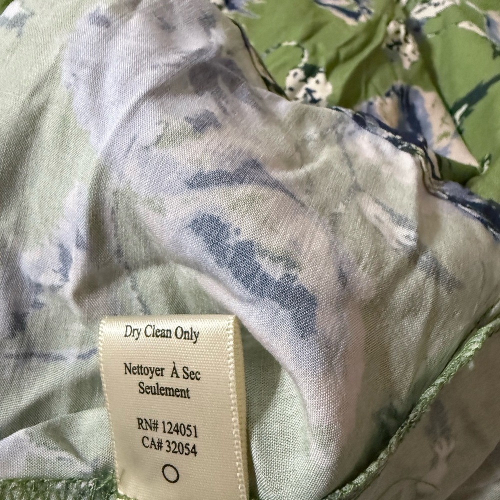Anthropologie Green Floral Long Sleeve Dress - Picture 6 of 6